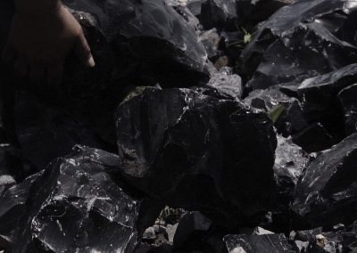 Black Obisidian Rough Stone